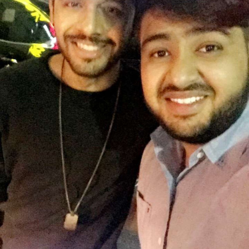 Zubair Firoz with Bollywood Celebrity